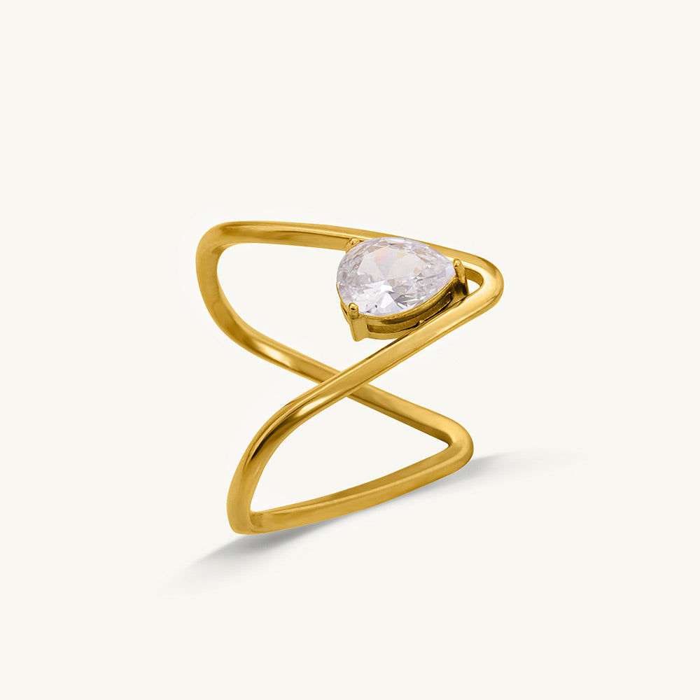 Trendy Vee Diamond Ring