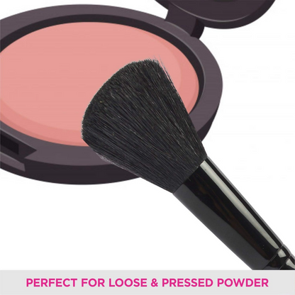 Vega Blush Brush with Wooden Handle and Natural Animal/Synthetic Hair