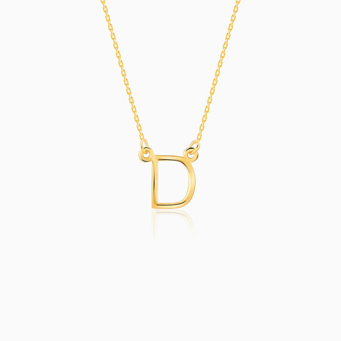 Golden Personalised Initial Necklace