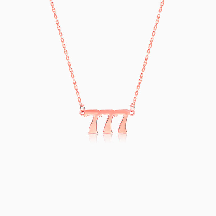 Rose Gold Personalised Triple Numeric Necklace