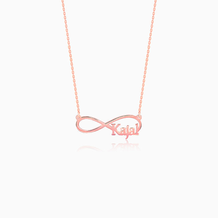Rose Gold Personalised Infinity Name Necklace