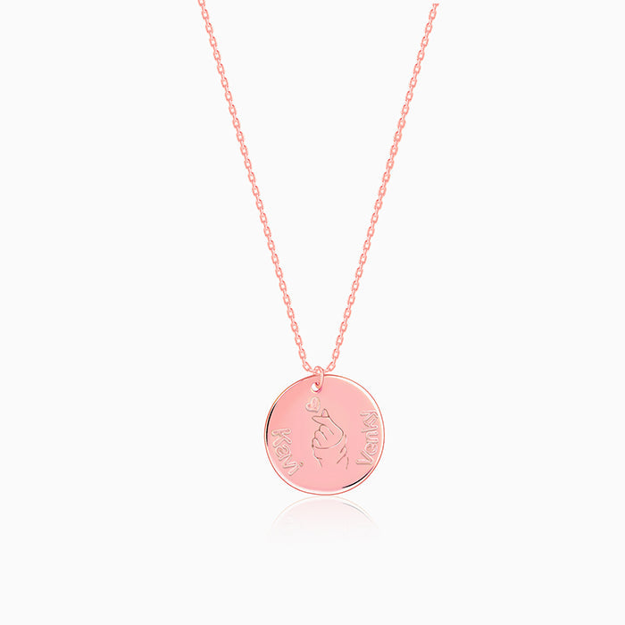 Rose Gold Personalised Coin Pendant
