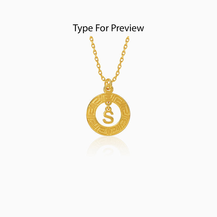 Golden Personalised The Letter Initial Necklace