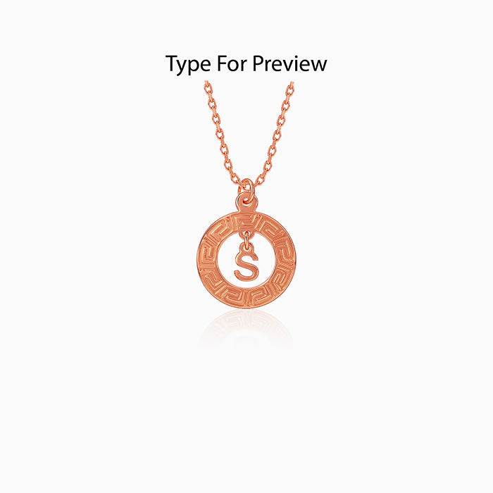 Rose Gold Personalised The Letter Initial Necklace