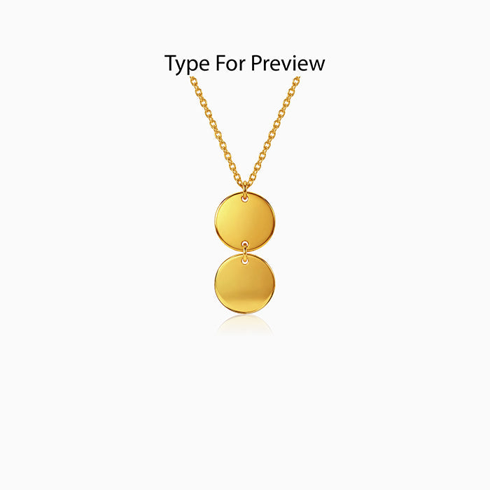 Golden Personalised The Pair Initial Necklace