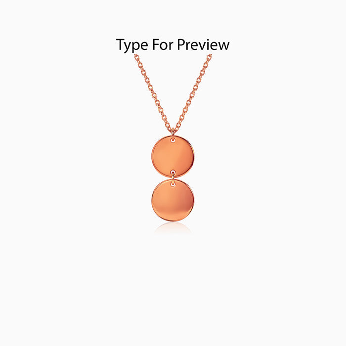 Rose Gold Personalised The Pair Initial Necklace
