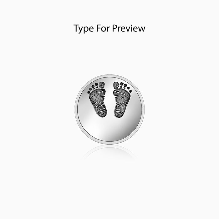 Silver Personalised Baby Birthday Coin