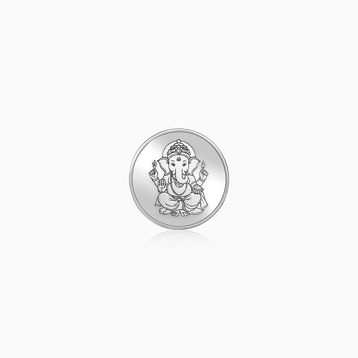 Silver Personalised Vinayak Coin in Hindi