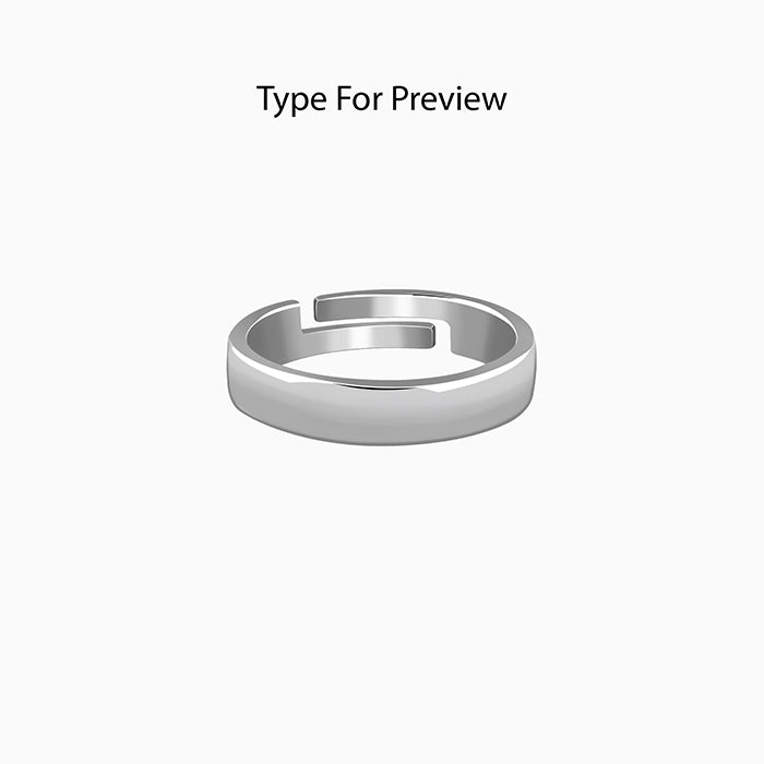 Silver Personalised Signature Ring For Him