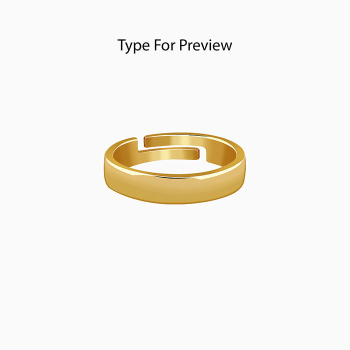 Golden Personalised Signature Ring For Him