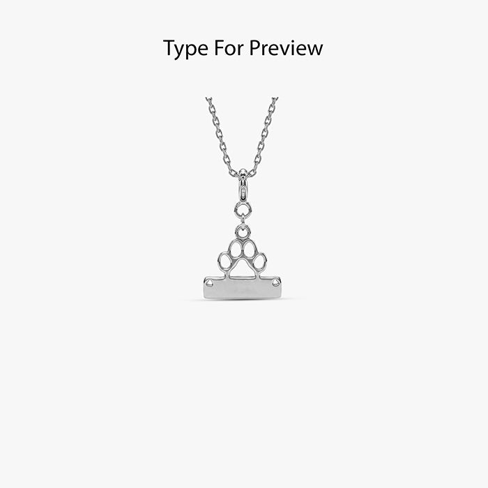 Silver Personalised Fur Buddy Pet Pendant With Link Chain