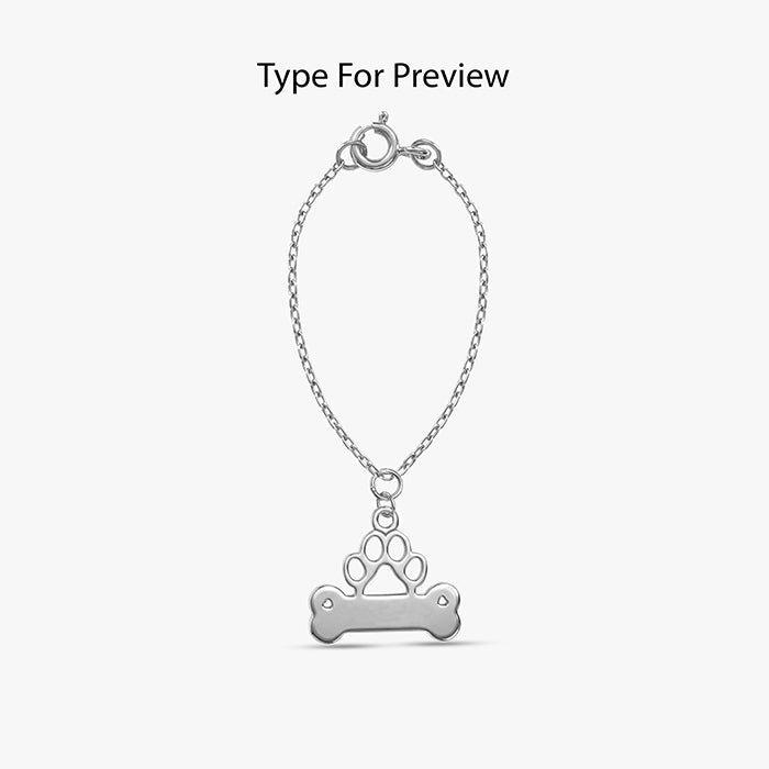 Silver Personalised Bone Tag Pet Charm