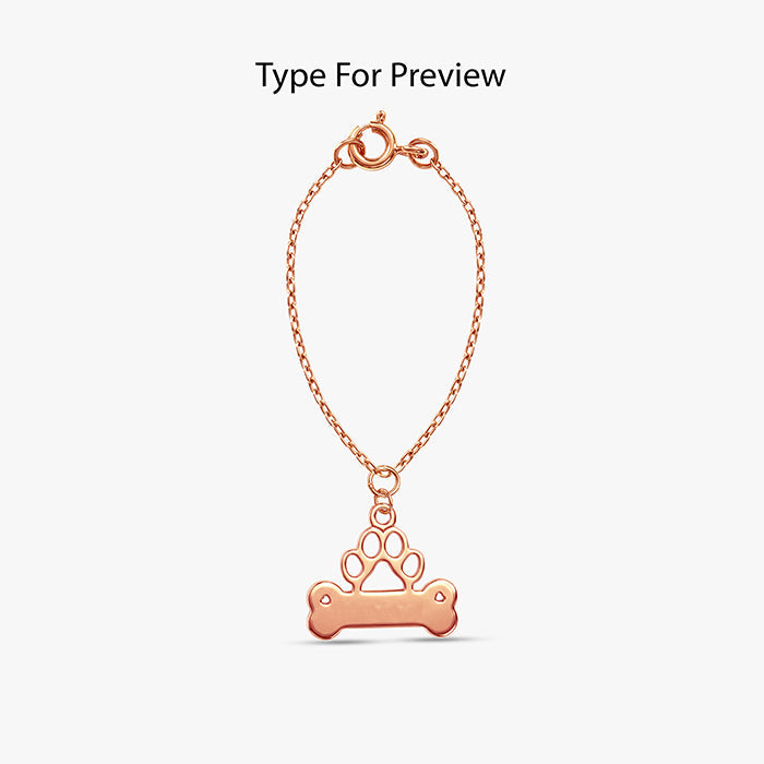 Rose Gold Personalised Bone Tag Pet Charm