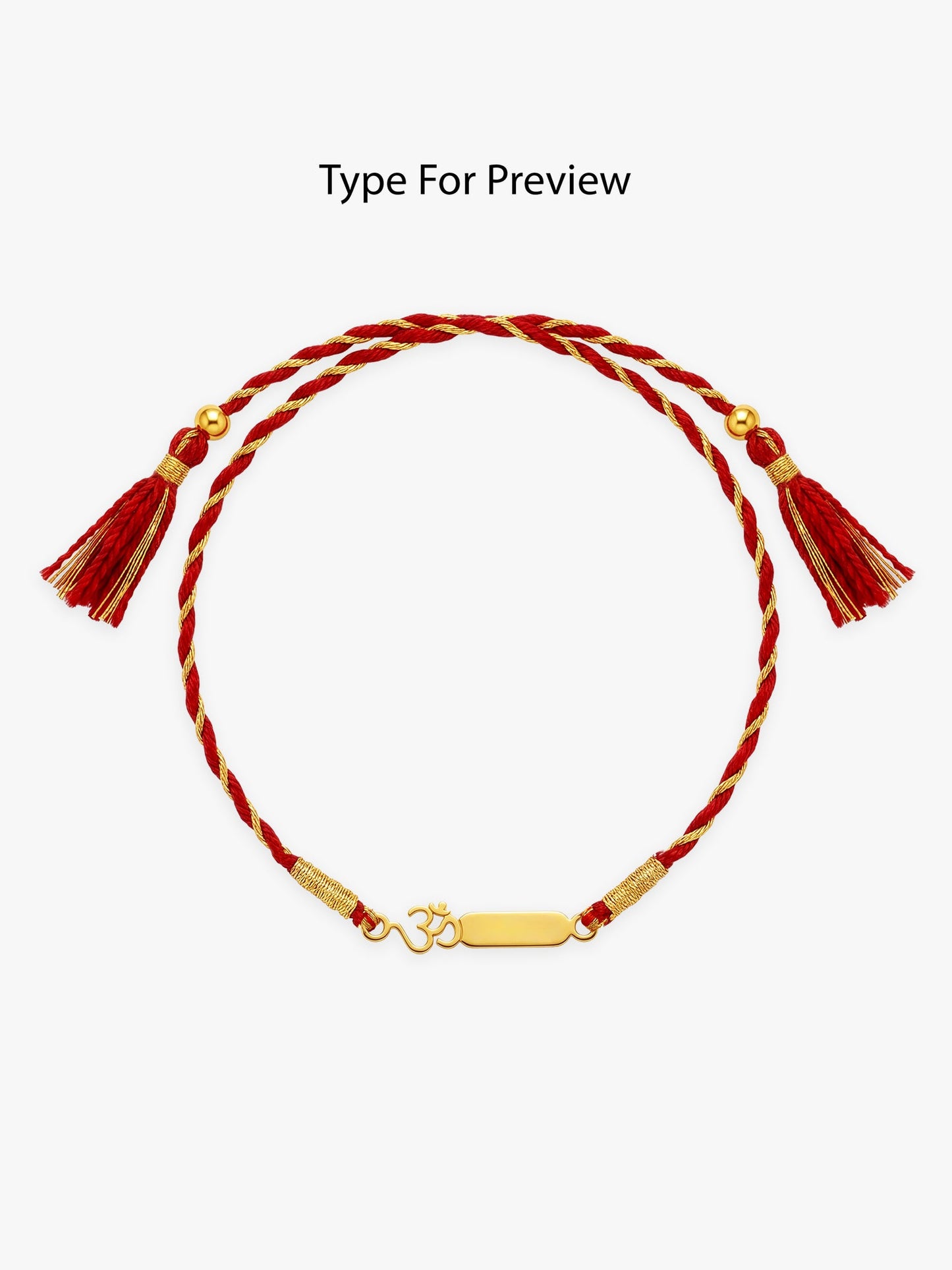 Golden Personalised Om Blessing Rakhi
