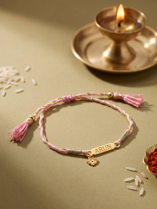 Golden Personalised Magical Unicorn Kids Rakhi