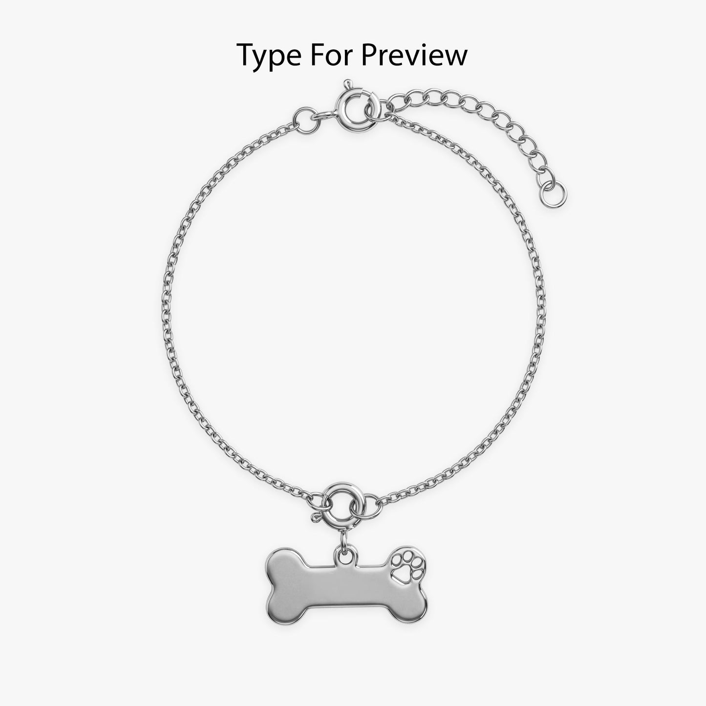Silver Personalised Fur-ever Friend Bracelet