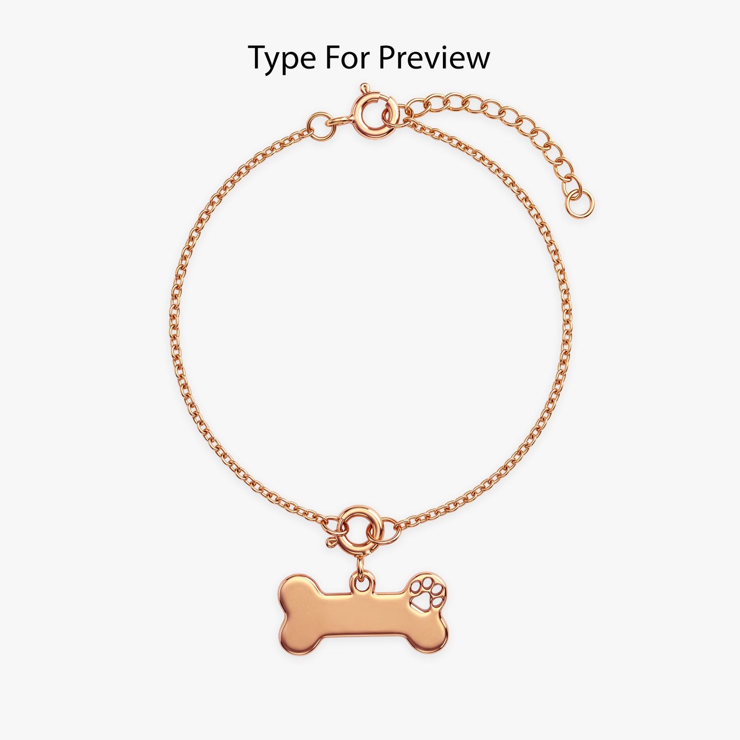 Rose Gold Personalised Fur-ever Friend Bracelet