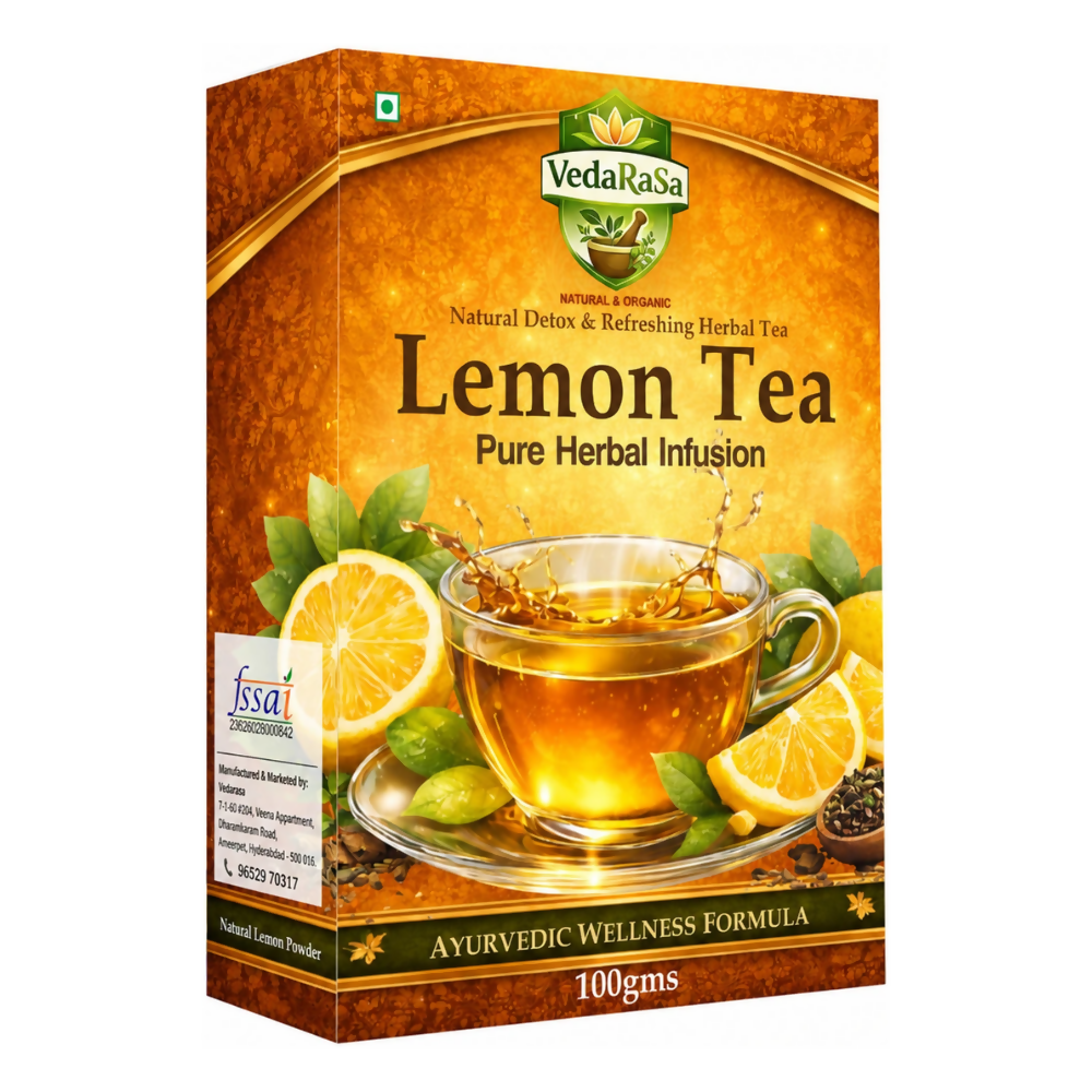 VedaRasa Premium Organic Lemon Instant Tea Premix Powder
