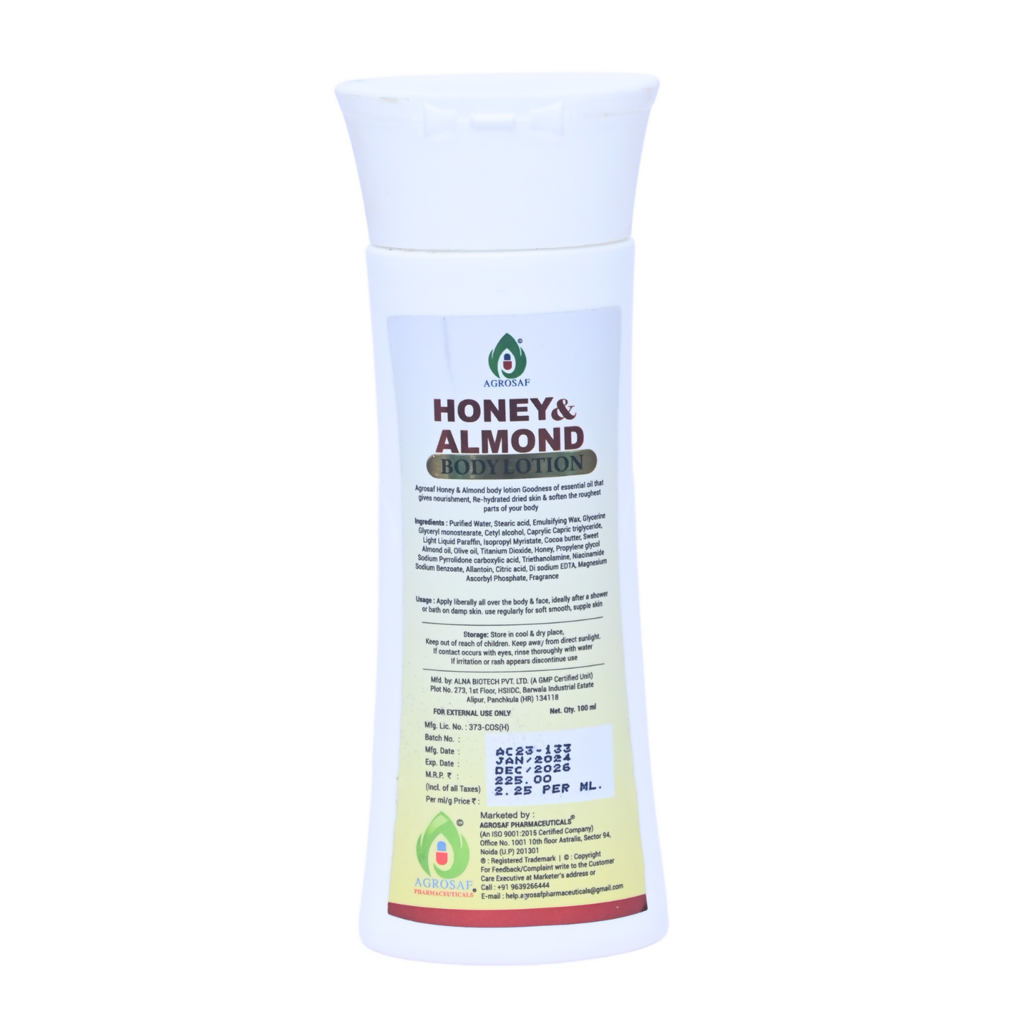 Agrosaf Honey Almond Body Lotion