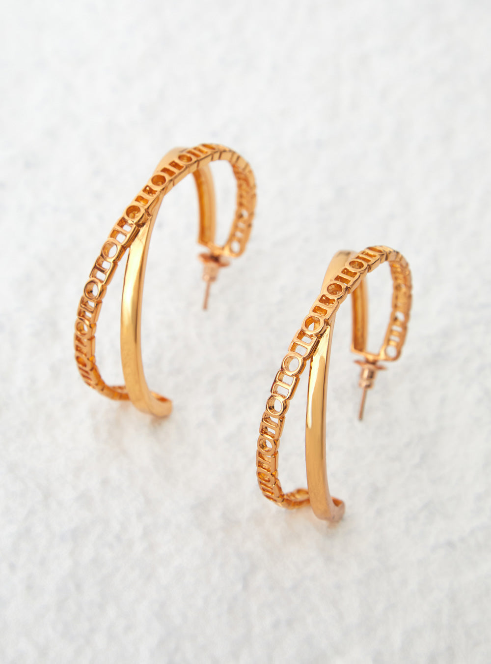 O.H Monogram Archway Hoops Earrings