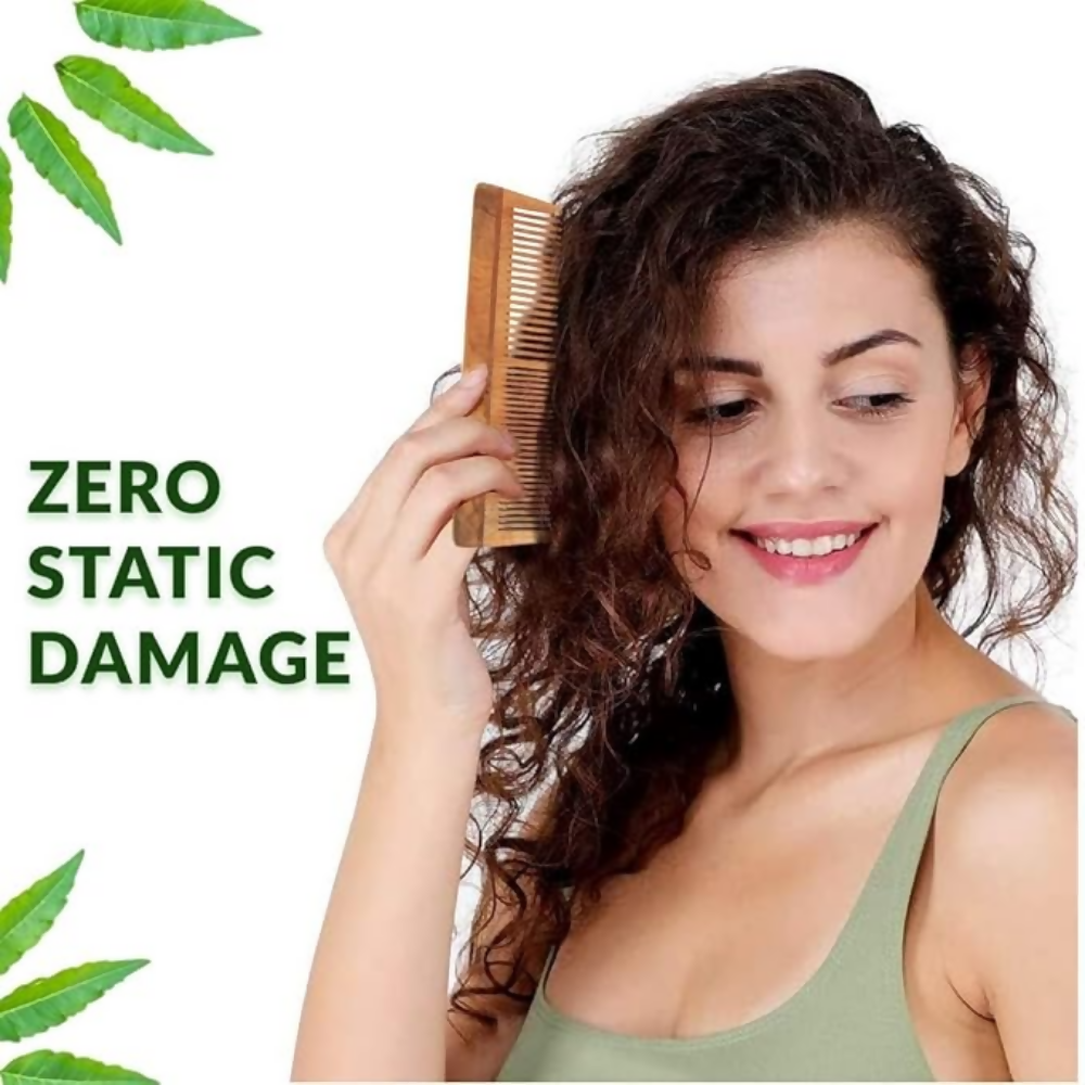 Bronson Professional Kacchi Neem Ayurvedic Wooden Comb