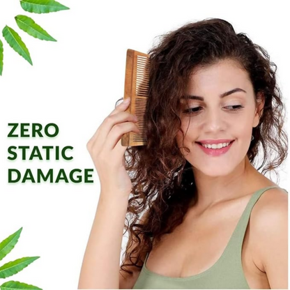 Bronson Professional Kacchi Neem Ayurvedic Wooden Comb