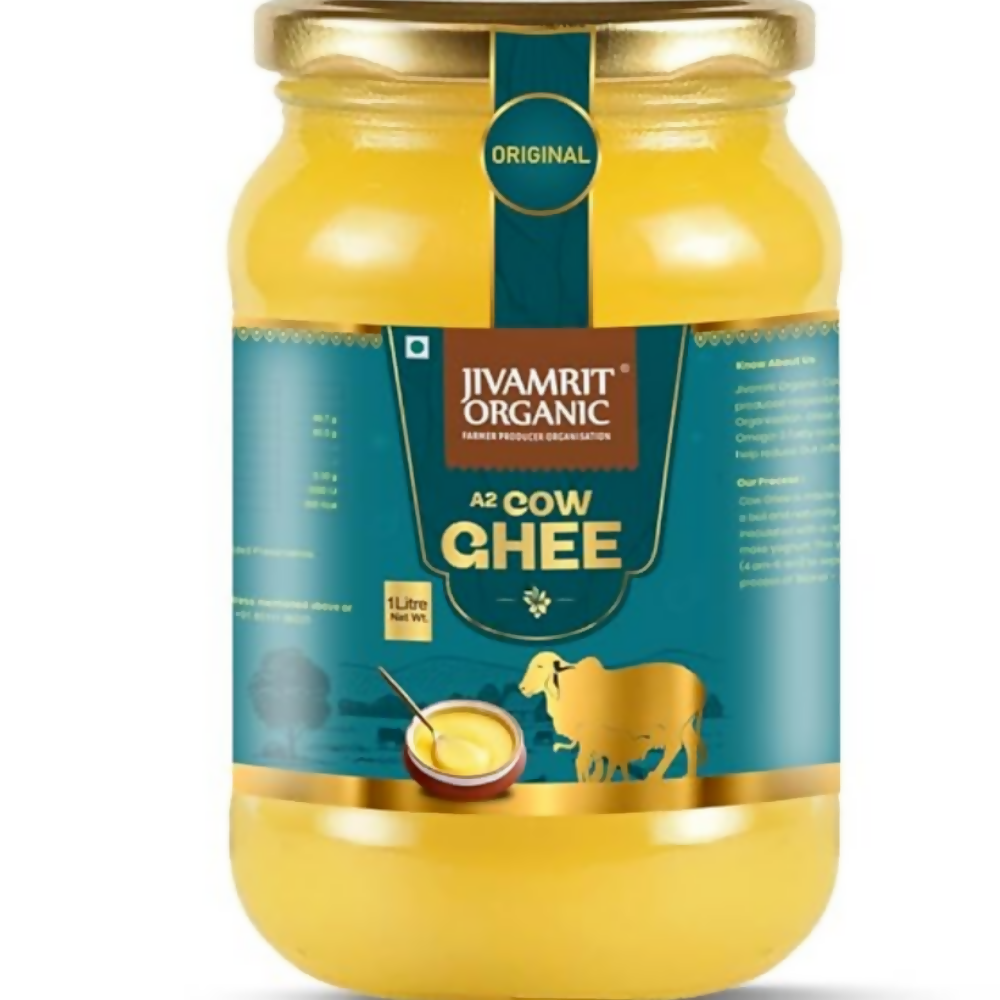 Jivamrit Organic A2 Cow Ghee Glass Bottle