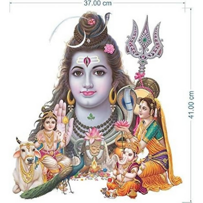 Rangoli Vinyl Religious Wall Sticker Multicolour
