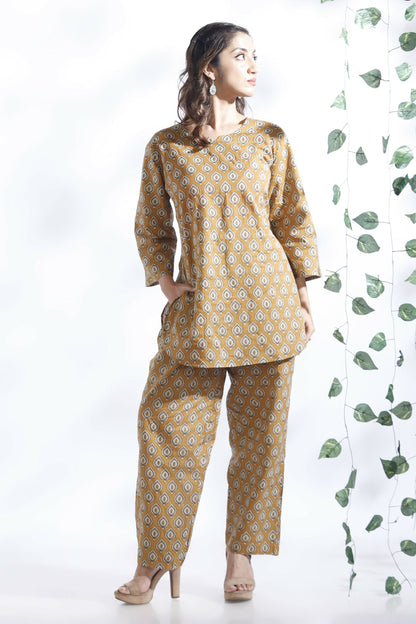 Breathables Yellow Butta Cotton Co-Ord Set