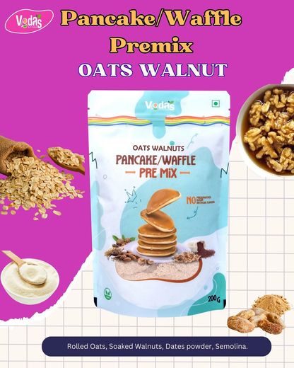 Vedas Kitchen Oats Walnuts Waffle/Pancake Premix