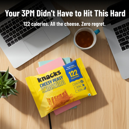 Knacks Coin Khakhra Crisps - Cheesy Peasy Flavour