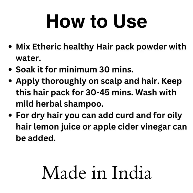 Etheric Healthy Hair Pack  Herbal Hair Growth & Hair Fall Control Treatment