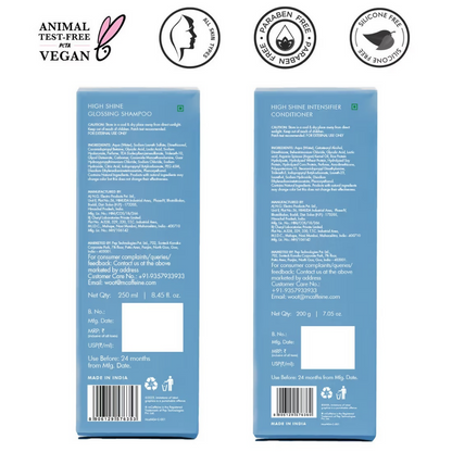 mCaffeine Glass Hair Wash Duo Shampoo & Conditioner