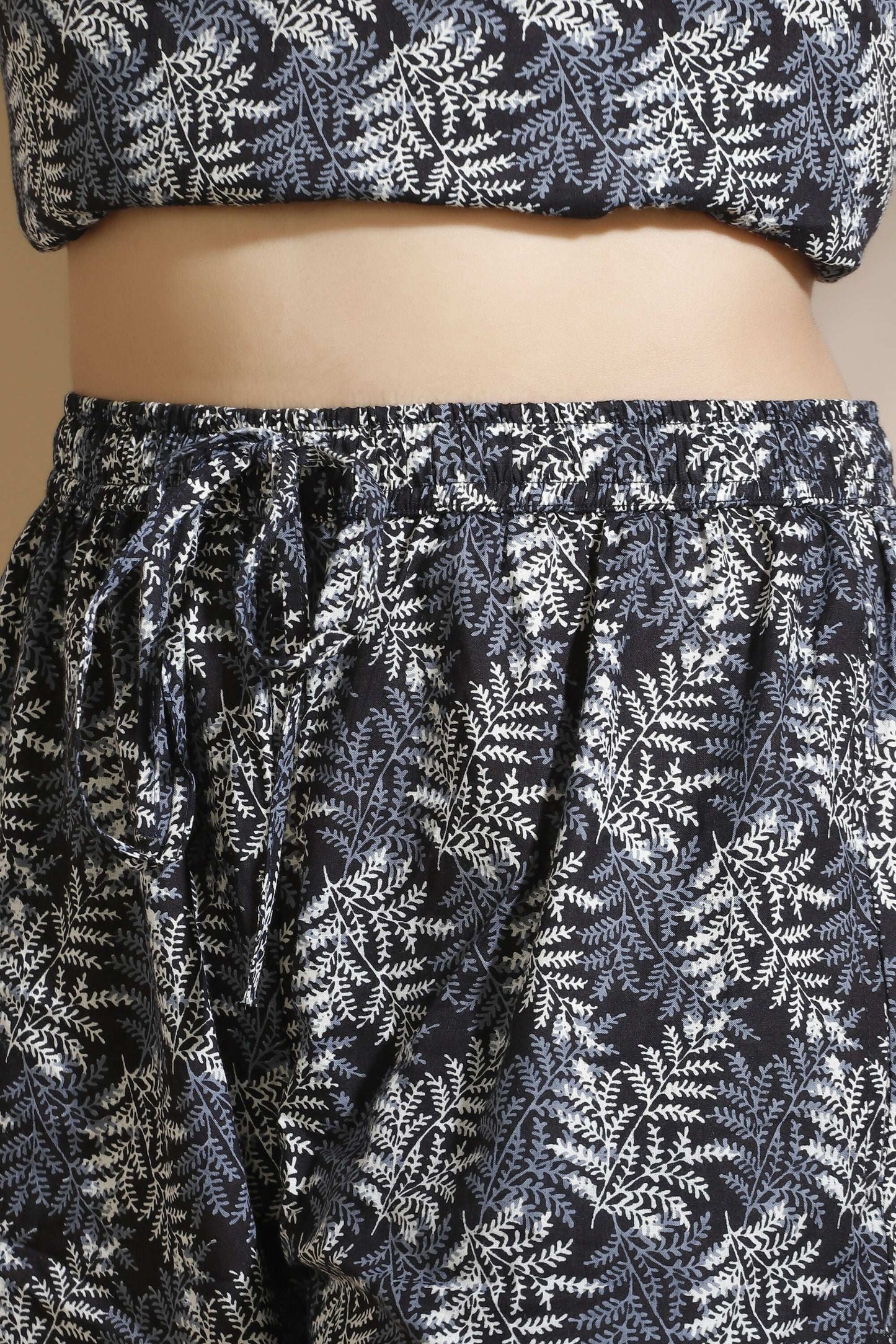 Breathables Abstract Cotton Co-Ord Set  Black