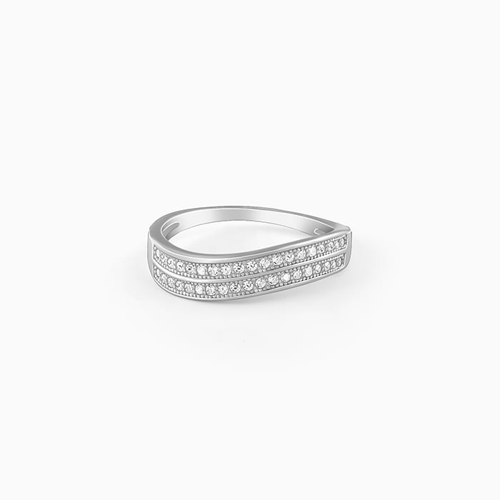 Silver Wavesome Ring