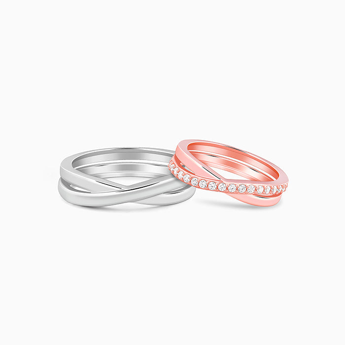 Dual Tone True Vow Couple Band