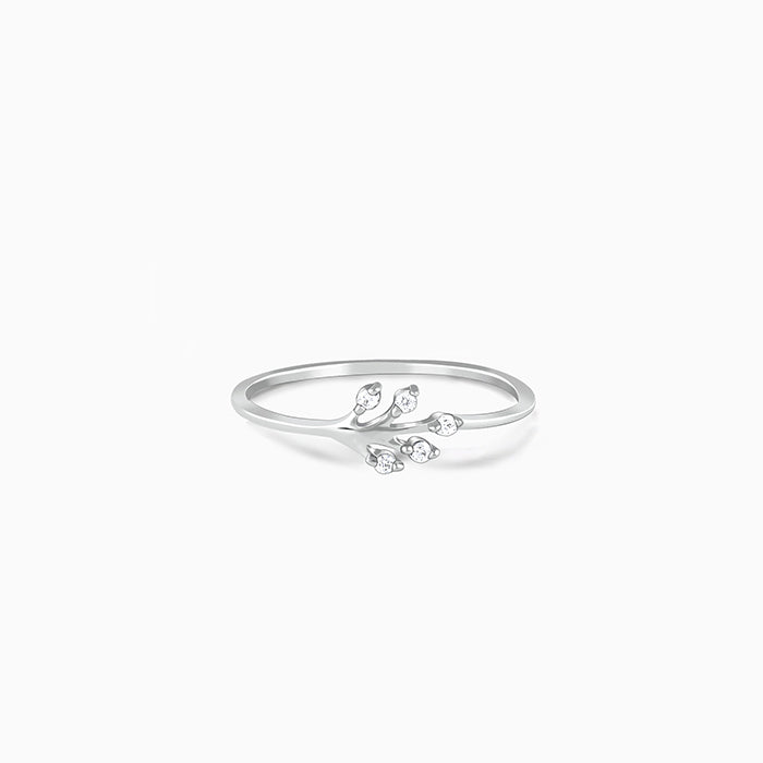 Silver Leaflet Ring