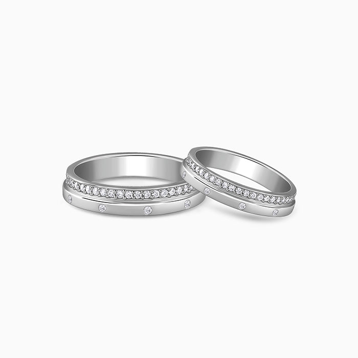 Silver Match Made Couple Band