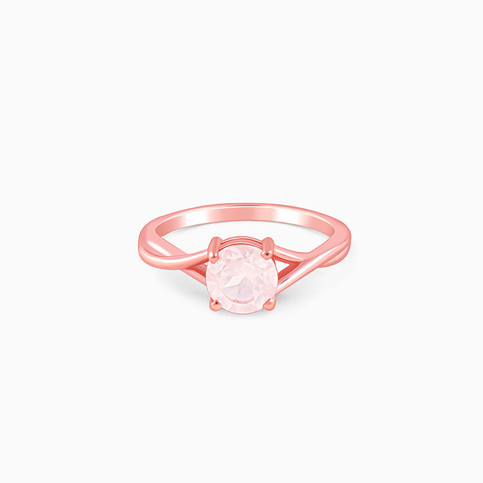 Rose Gold Rose Quartz Ring
