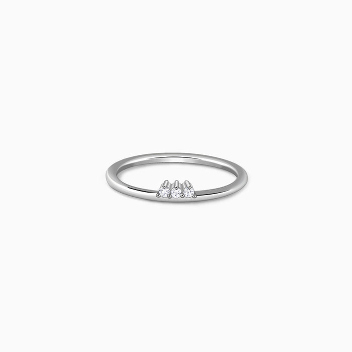 Silver Trinity Shine Ring