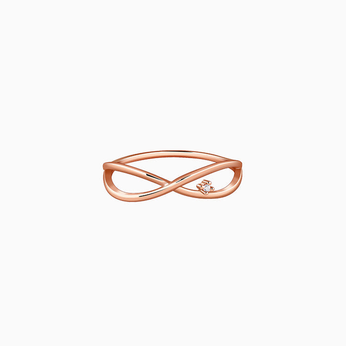 Rose Gold Infinity Shine Ring