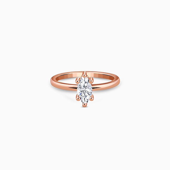 Rose Gold Marquise Shine Ring (Size 12)