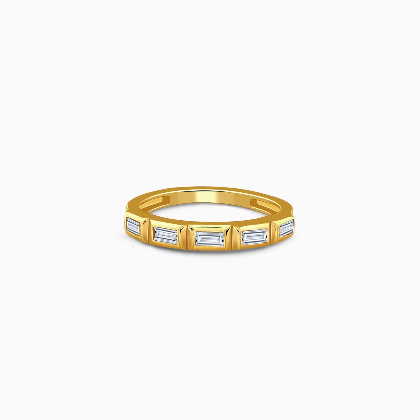 Golden Geometric Band For Him (Size 24)