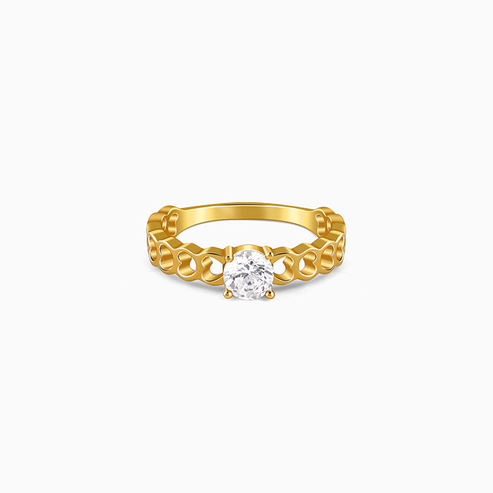Golden Heart Cut-Out Ring