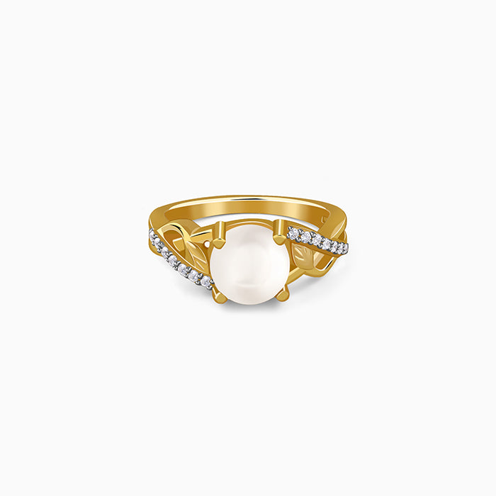 Golden Ruth Pearl Ring (Size 12)