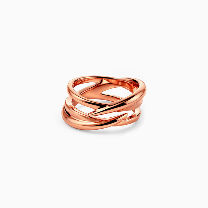 Rose Gold Sculptural Ring (Size 12)
