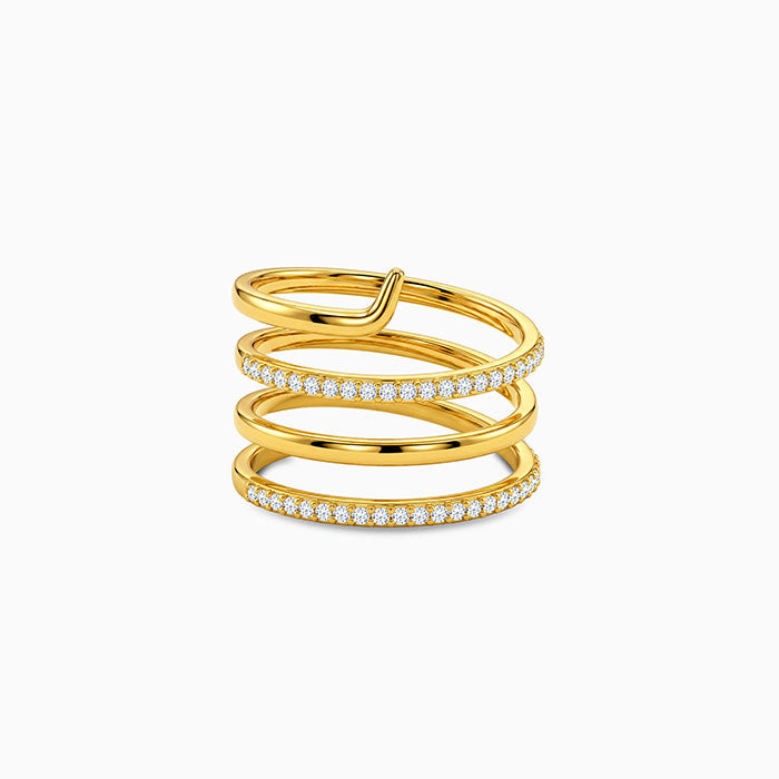 Golden Gilded Flow Ring (Size 12)