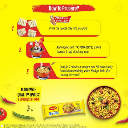 Maggi 2-Minute Instant Noodles, Favourite Masala Taste