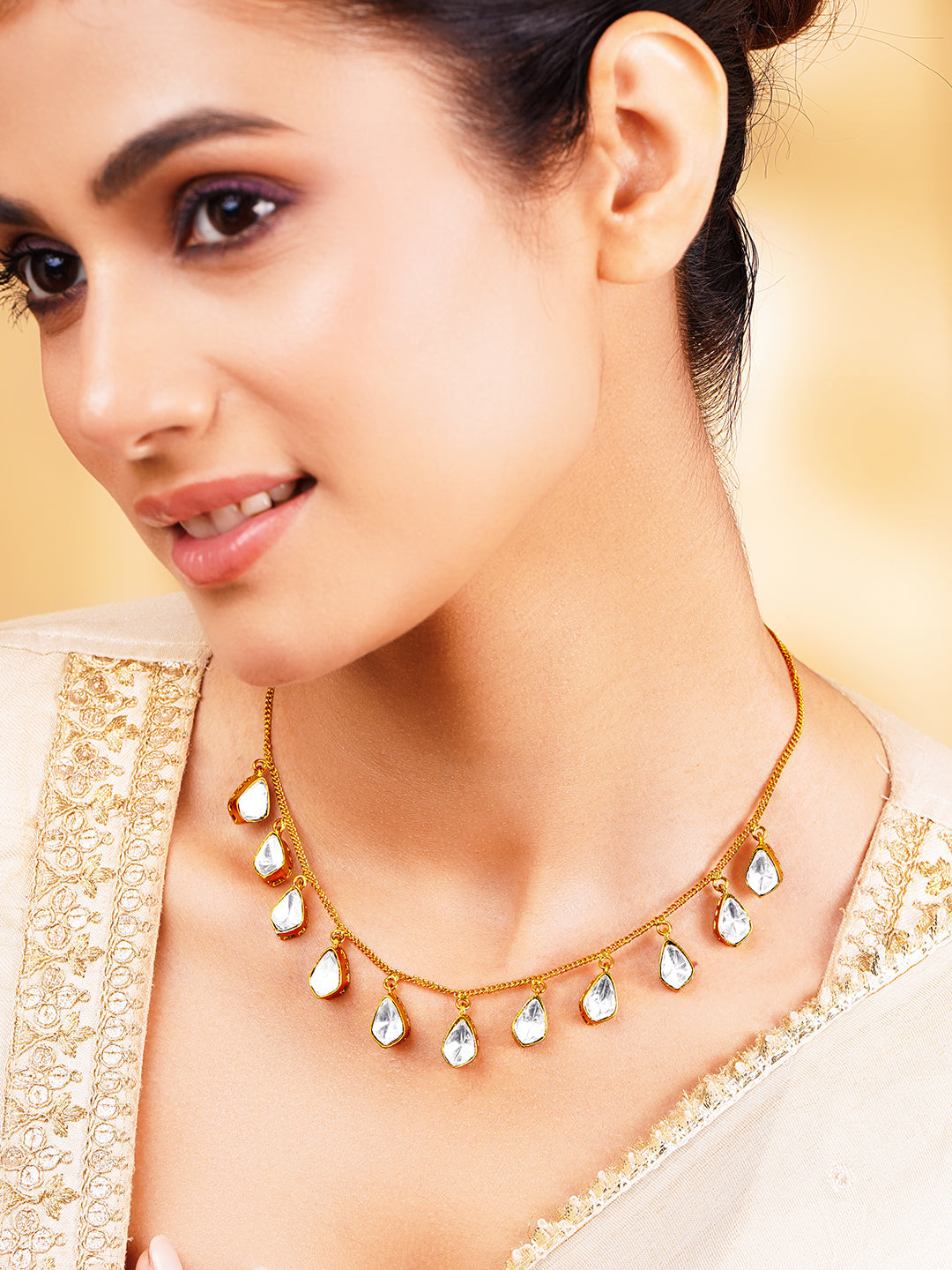Dainty Drop Glow Charm Necklace