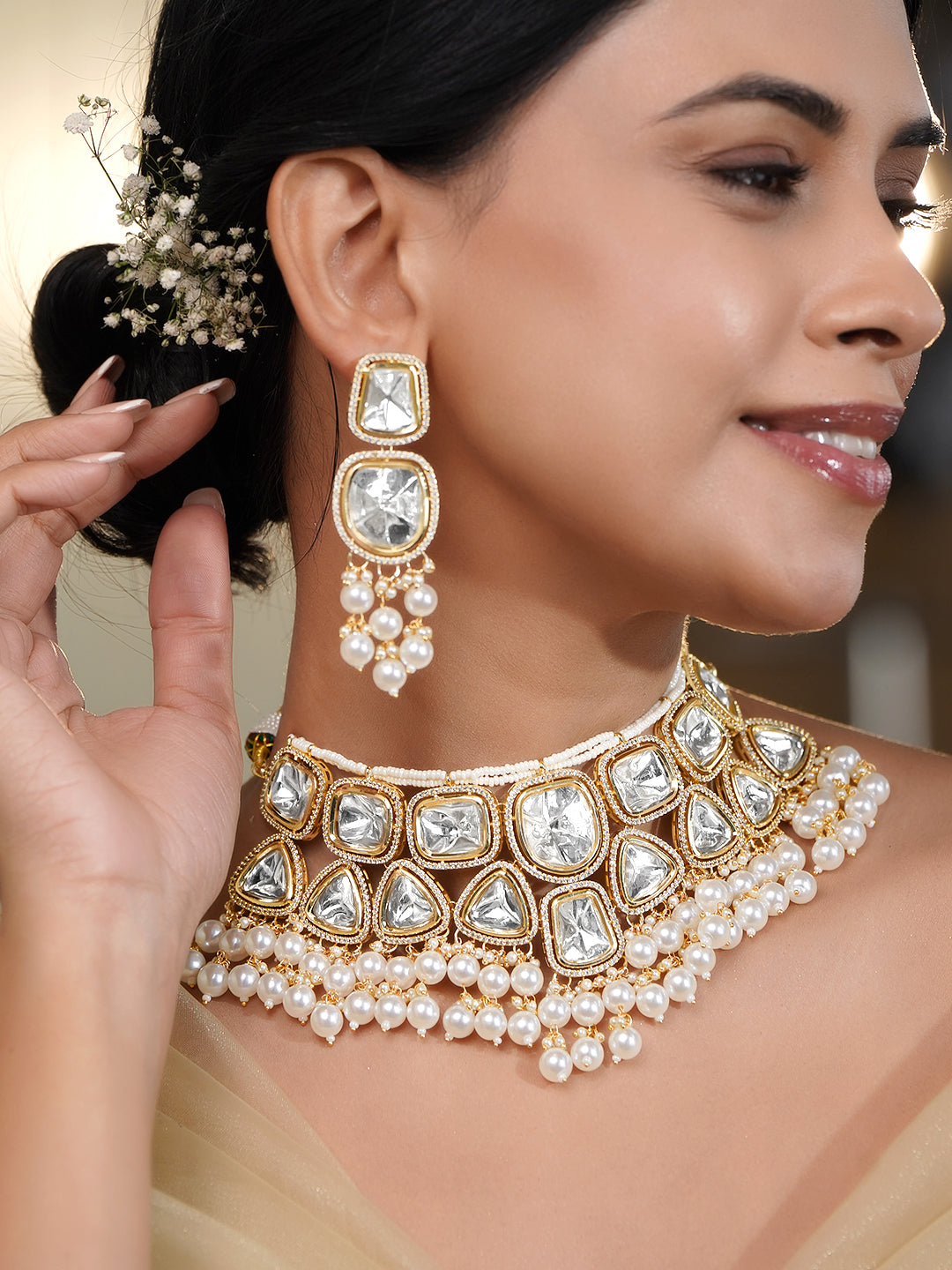 Wedding Glow Kundan Polki Choker Set